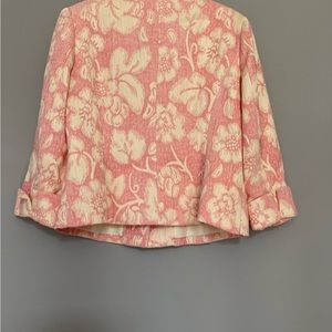 Pink /Cream color women dress suit